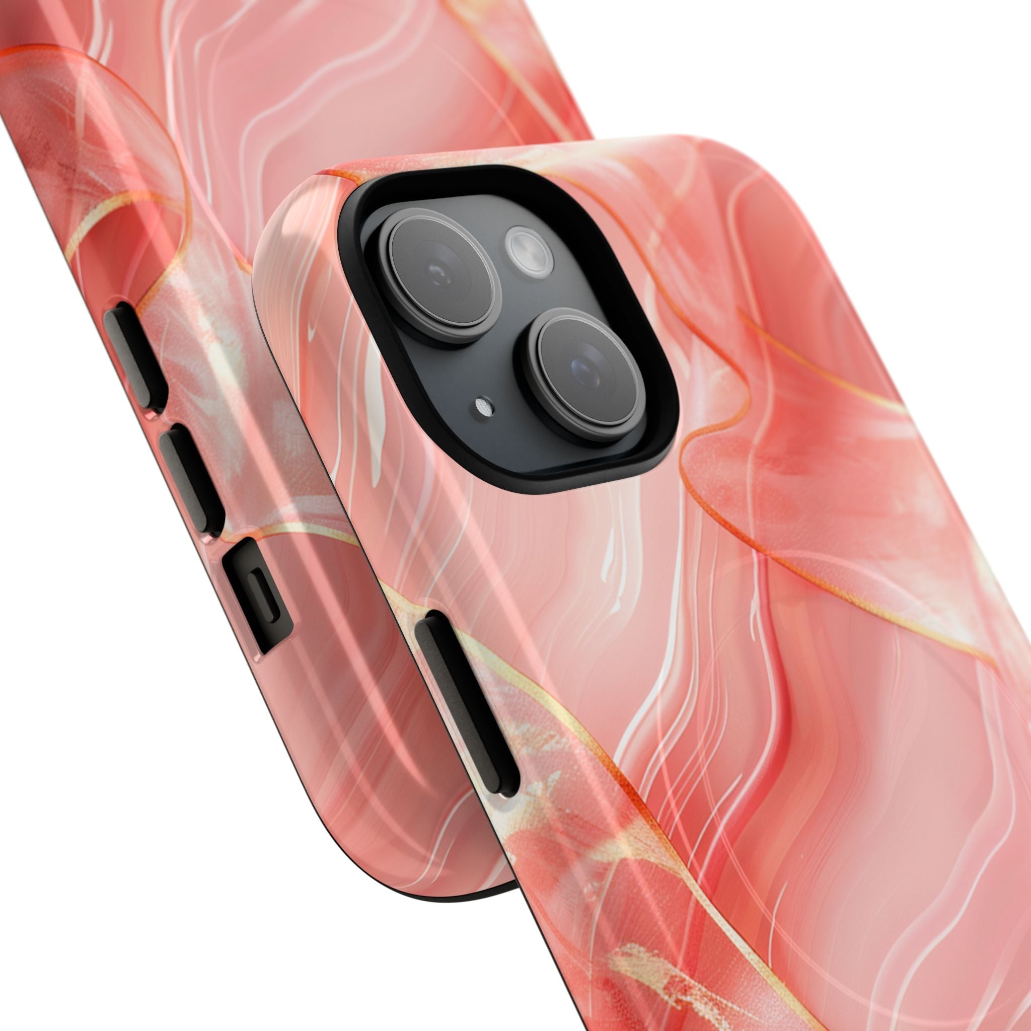 Pink Marble Magnetic Phone Case — Tough Protective iPhone Cover
