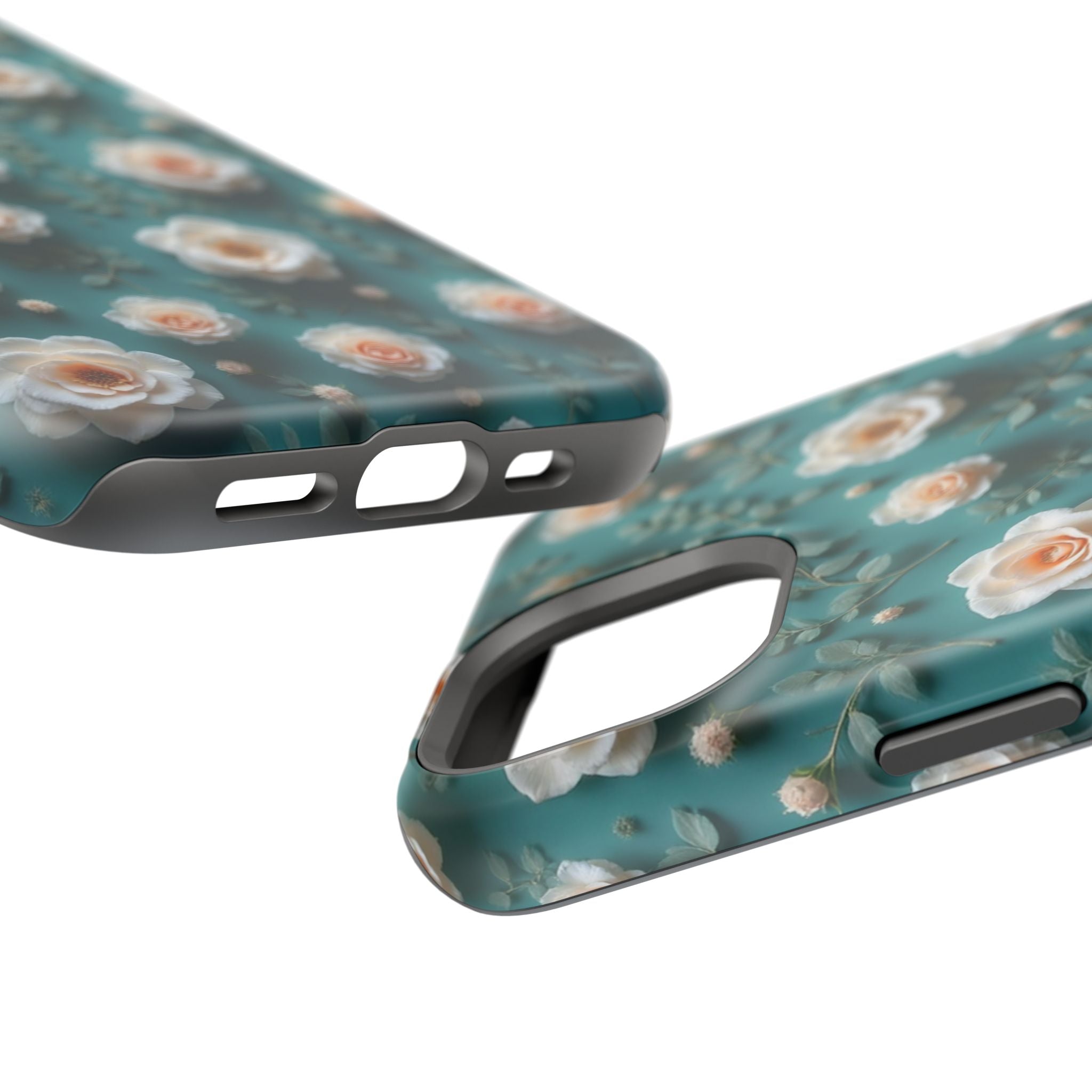 Floral Rose Pattern Magnetic Impact-Resistant Phone Case