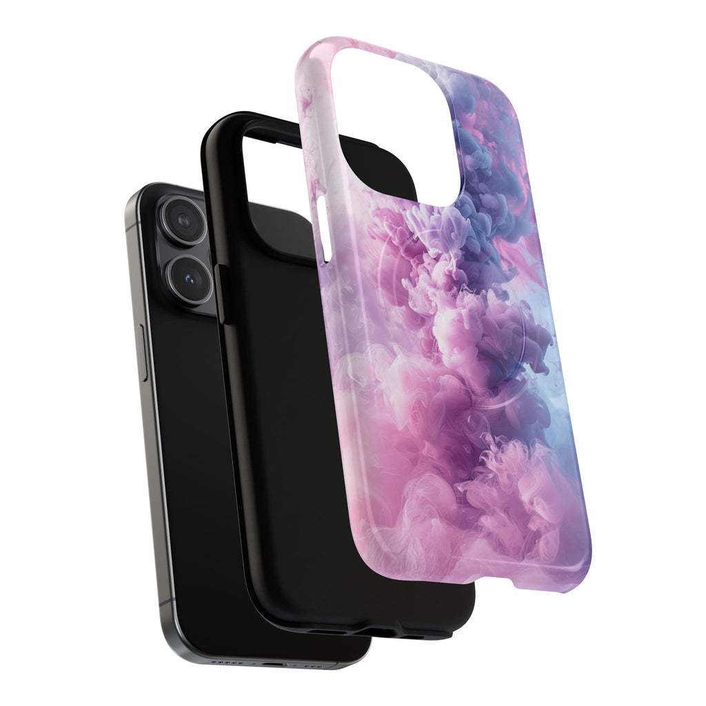 Magnetic Tough Phone Case — Pink & Purple Cloud Smoke Design