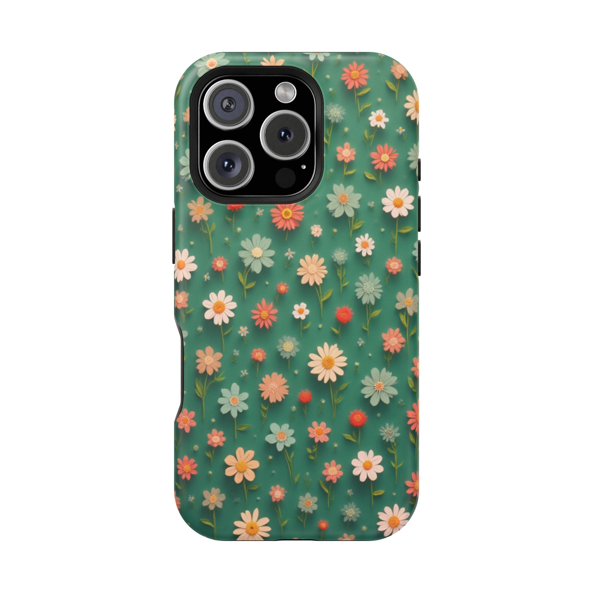 Floral Daisy Magnetic Impact-Resistant Phone Case