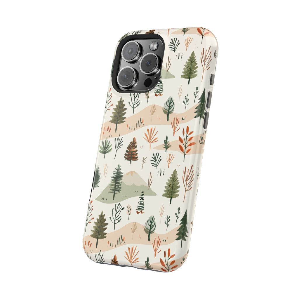 Magnetic Impact-Resistant Phone Case — Woodland Trees Pattern