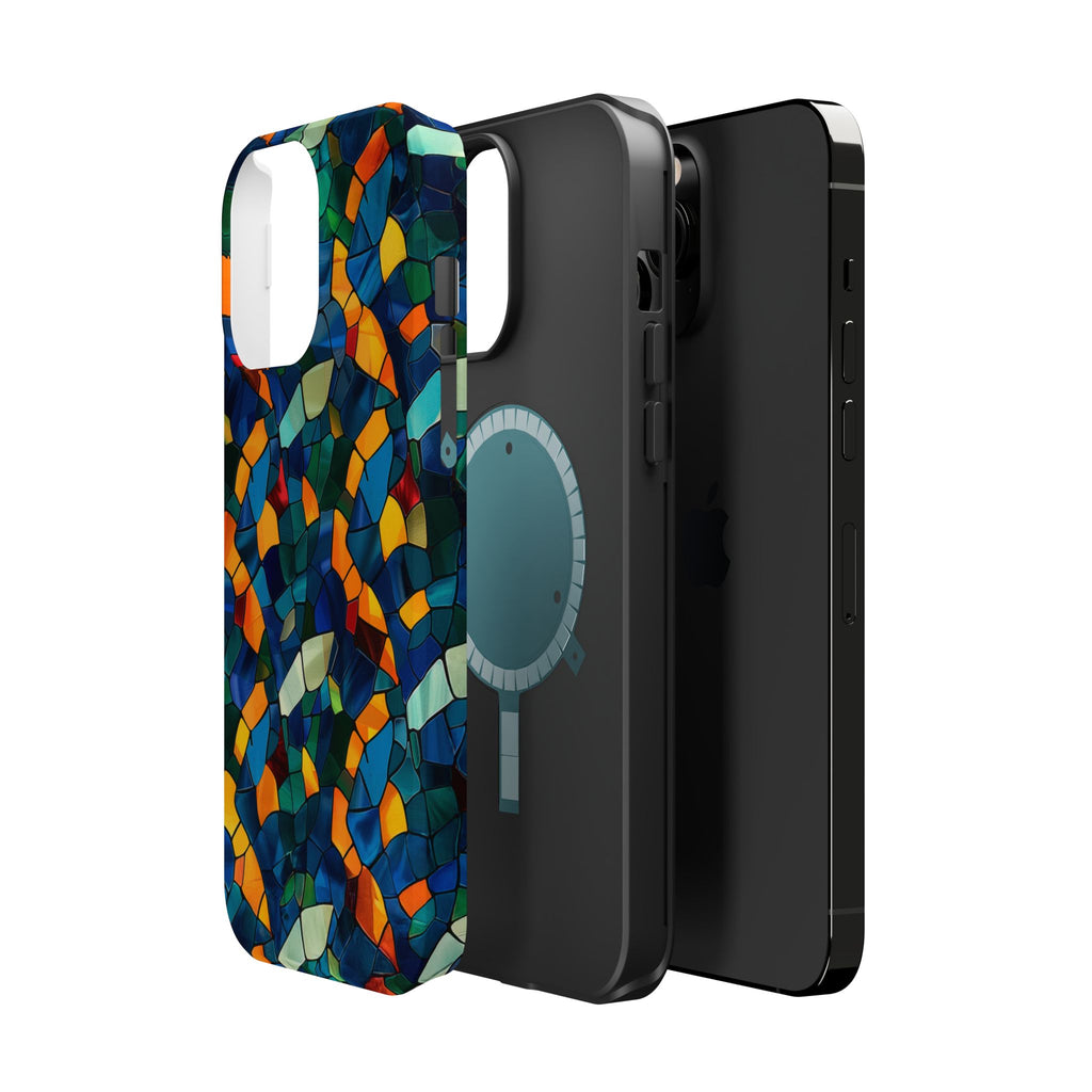 Stained Glass Mosaic Magnetic Impact Phone Case — Durable Protective Cover