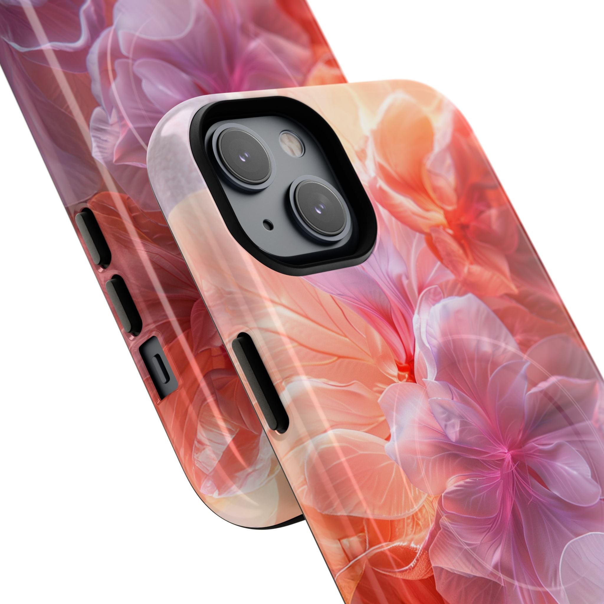 Floral Dream Tough Magnetic Phone Case — Pink Peach Petal Design