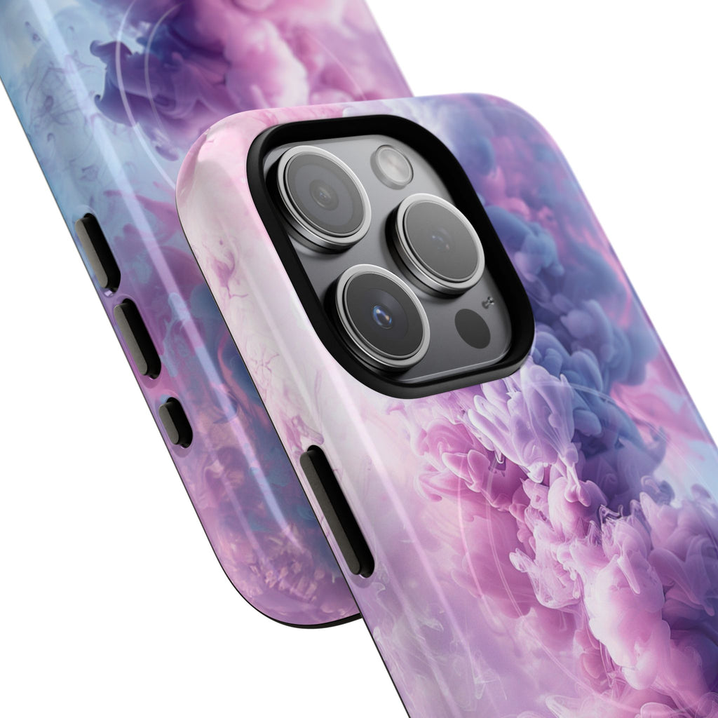 Magnetic Tough Phone Case — Pink & Purple Cloud Smoke Design
