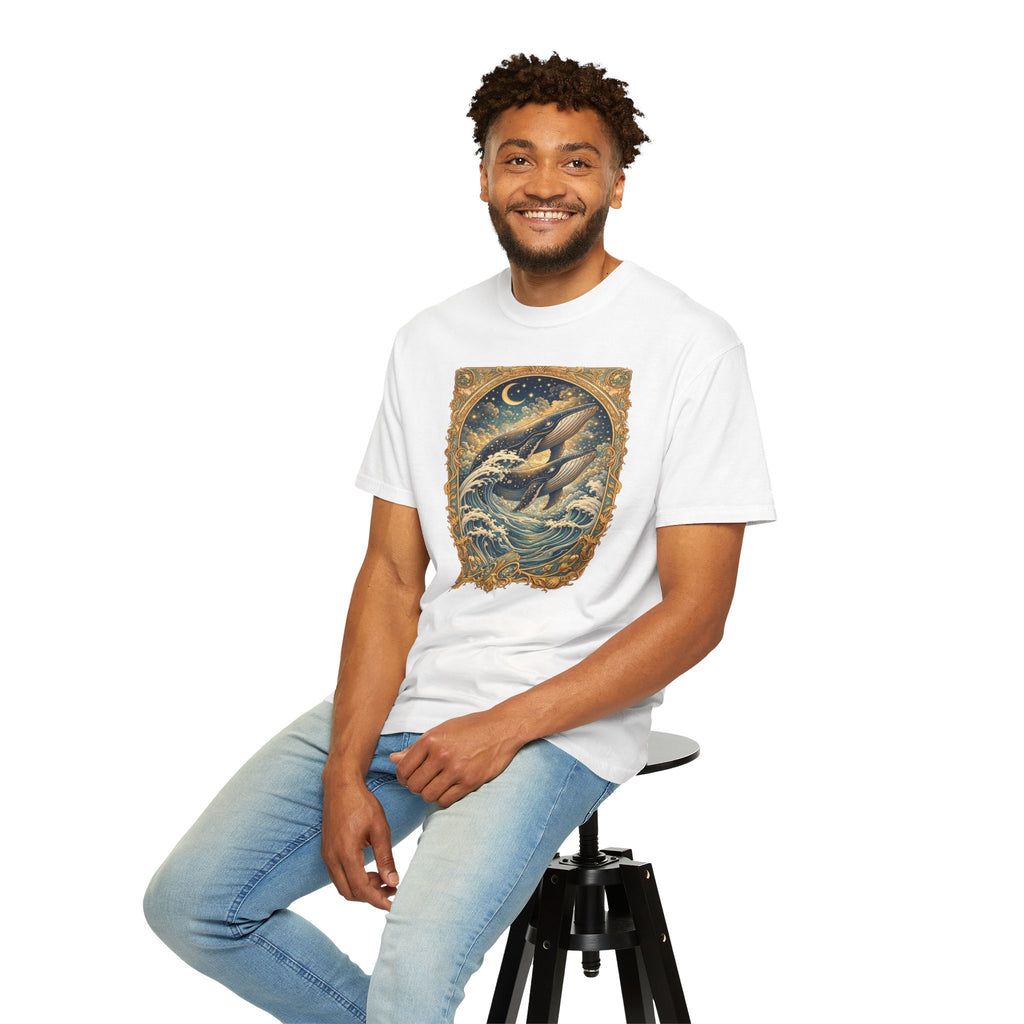 Whales T‑Shirt – Nautical Ocean Art Tee