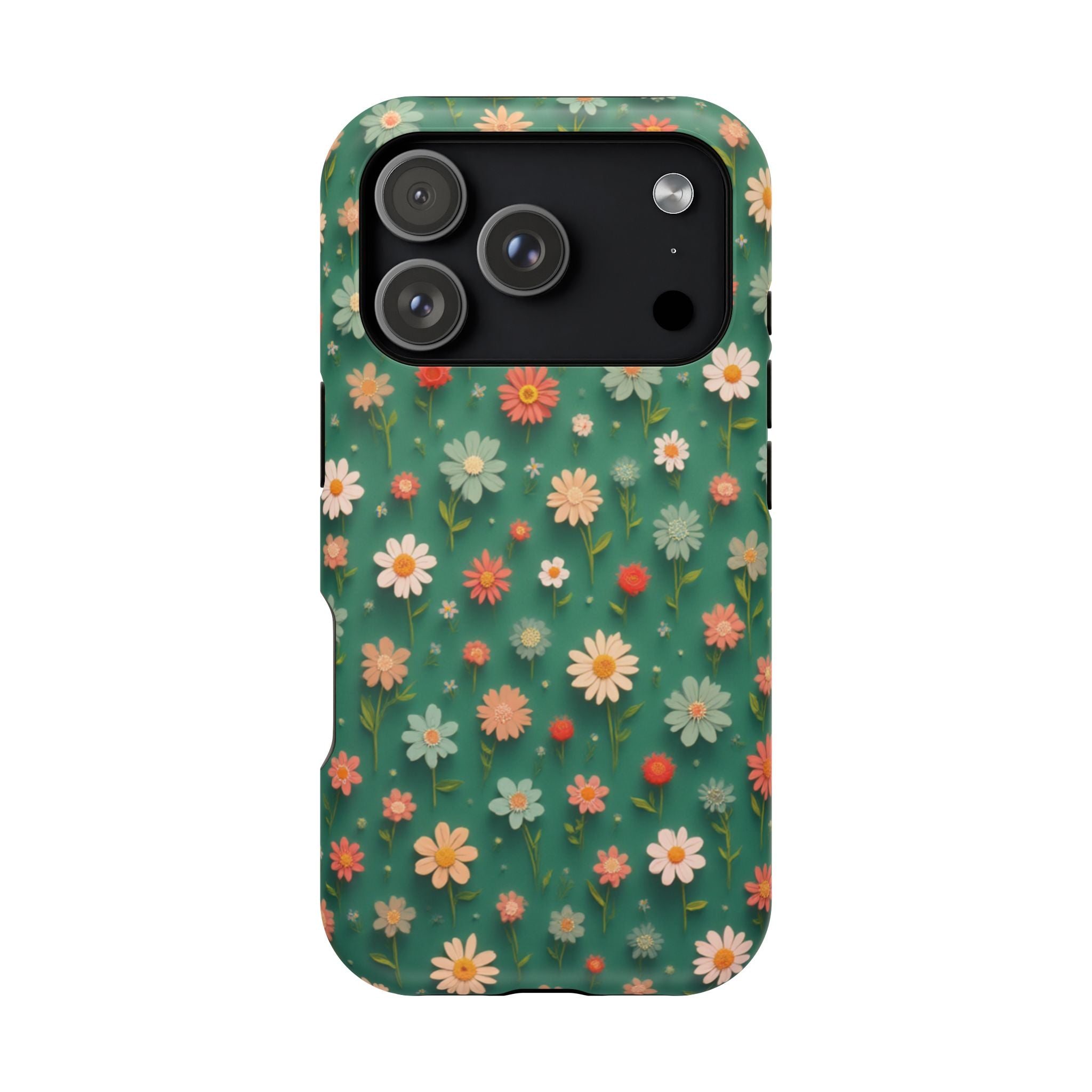 Floral Daisy Magnetic Impact-Resistant Phone Case