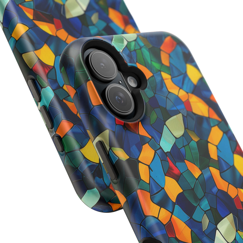 Stained Glass Mosaic Magnetic Impact Phone Case — Durable Protective Cover