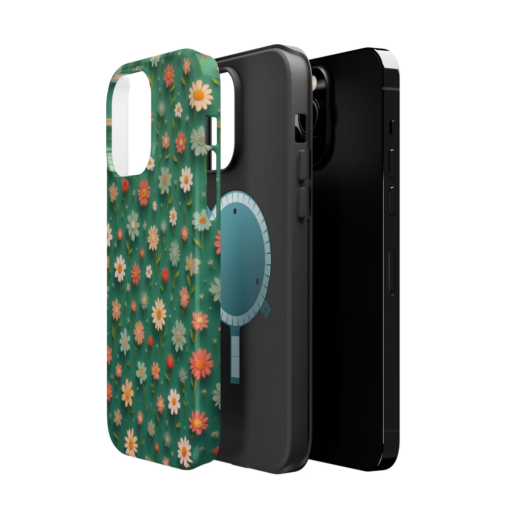 Floral Daisy Magnetic Impact-Resistant Phone Case