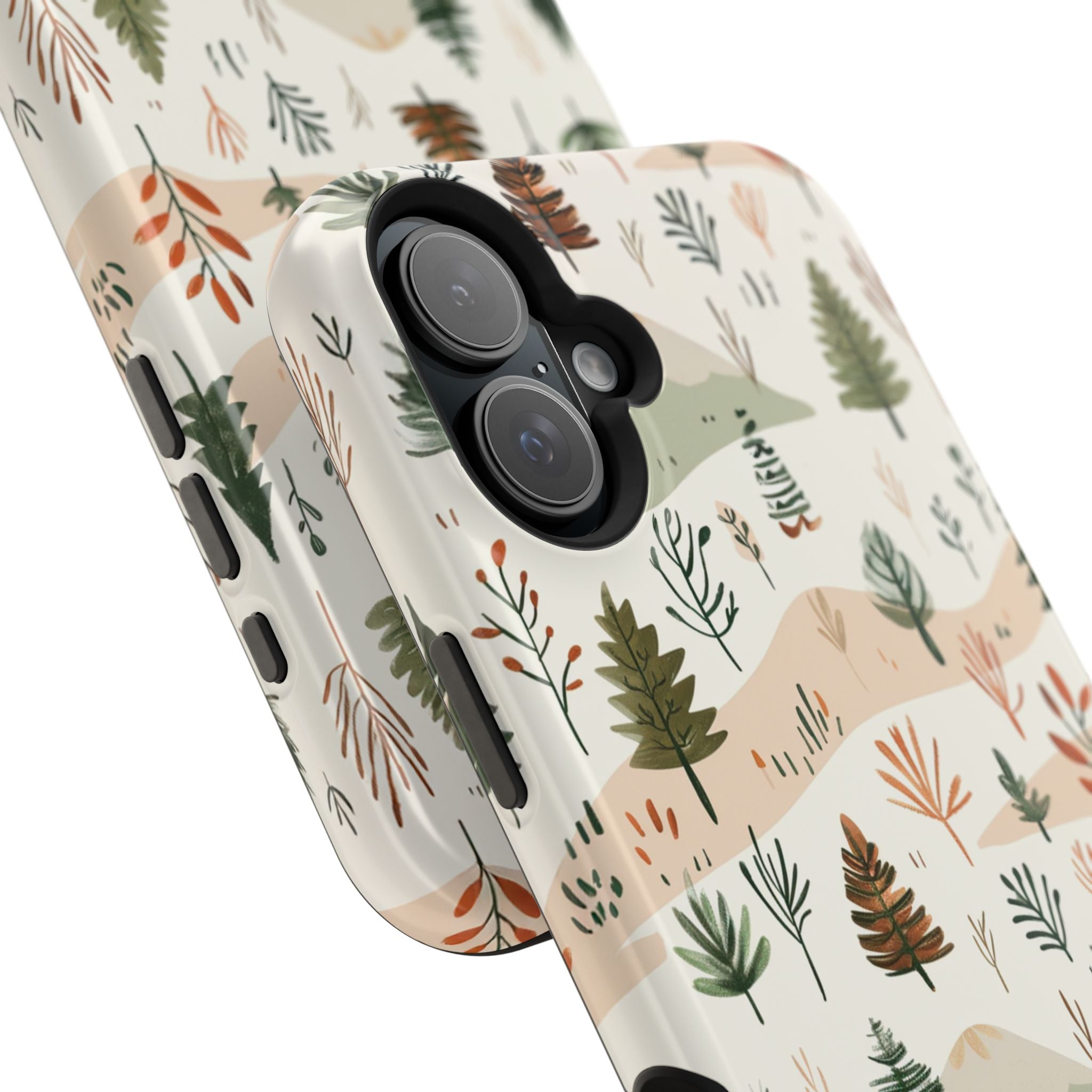 Magnetic Impact-Resistant Phone Case — Woodland Trees Pattern