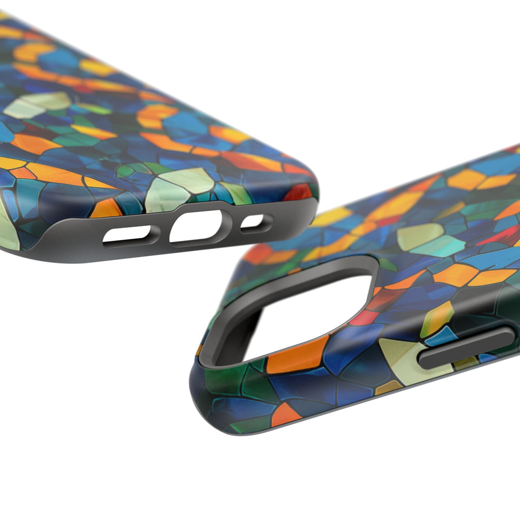 Stained Glass Mosaic Magnetic Impact Phone Case — Durable Protective Cover