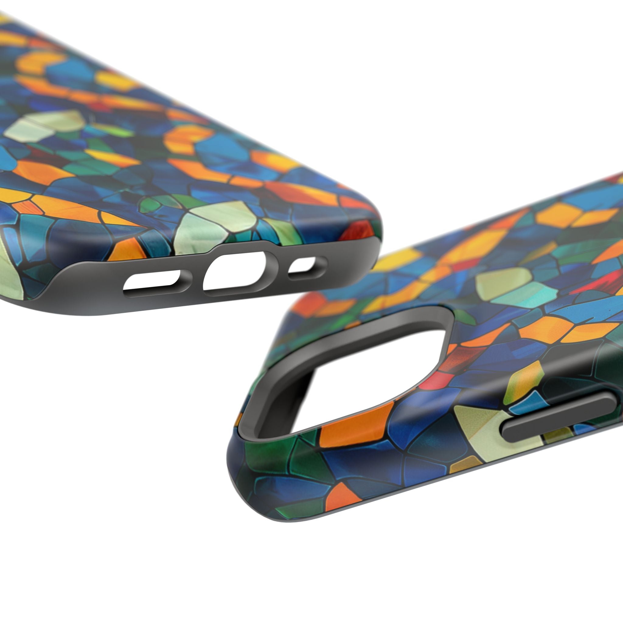 Stained Glass Mosaic Magnetic Impact Phone Case — Durable Protective Cover