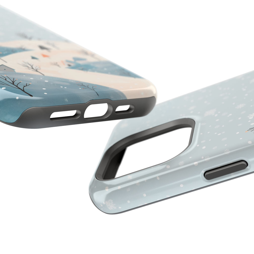Winter Snowy Hills Magnetic Impact Phone Case — Cute Scenic Landscape iPhone Cover
