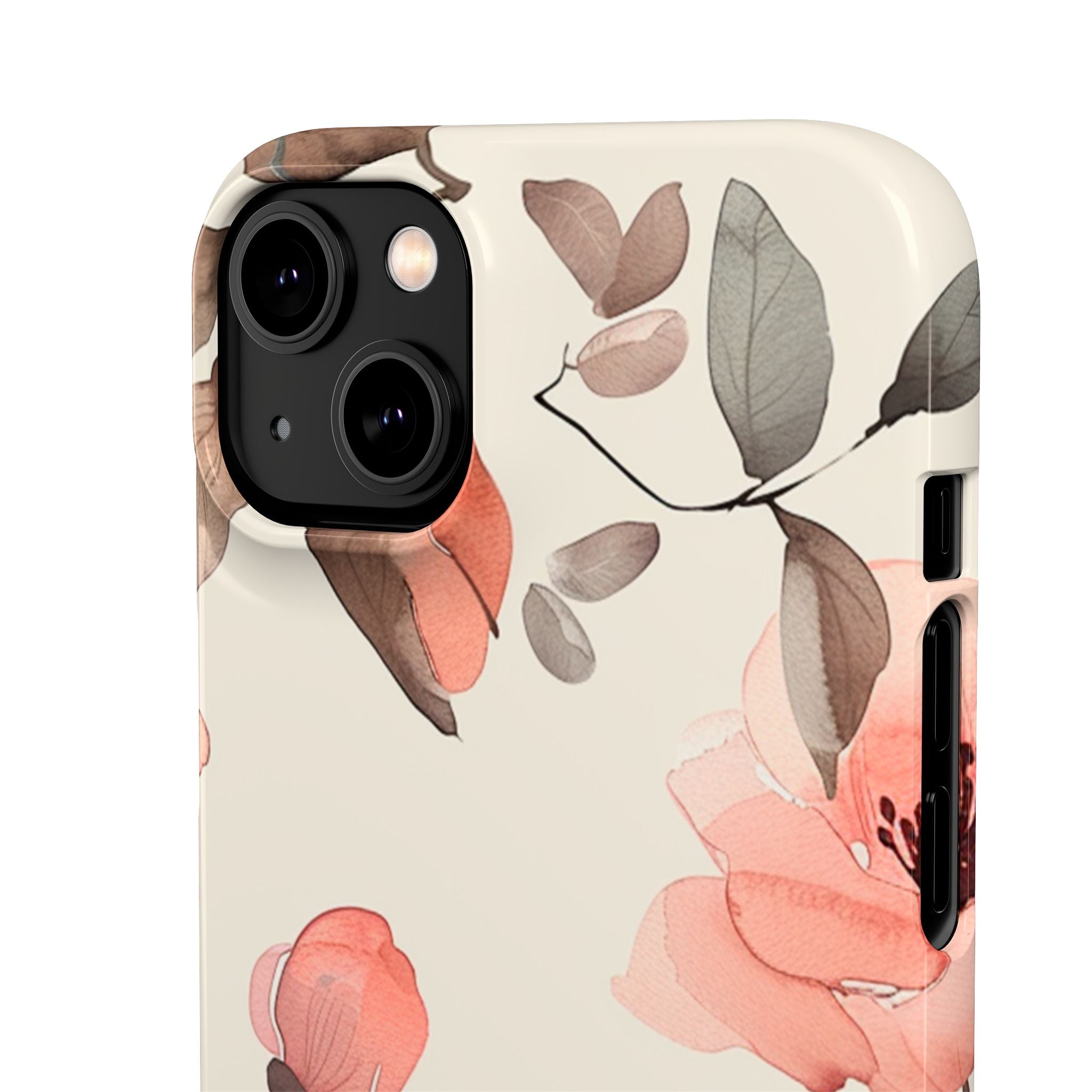Floral Snap Phone Case — Blush Watercolor Poppies