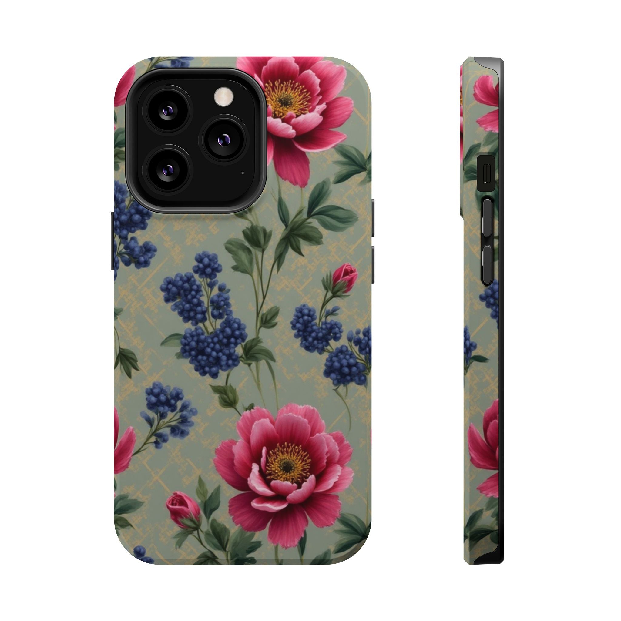Floral Vintage Magnetic Impact-Resistant Phone Case