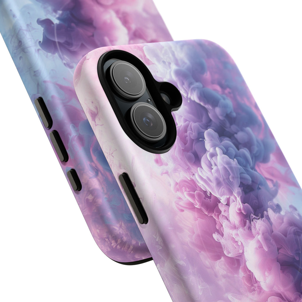 Magnetic Tough Phone Case — Pink & Purple Cloud Smoke Design
