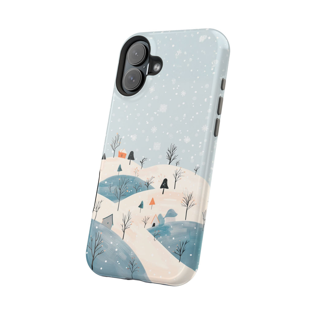 Winter Snowy Hills Magnetic Impact Phone Case — Cute Scenic Landscape iPhone Cover