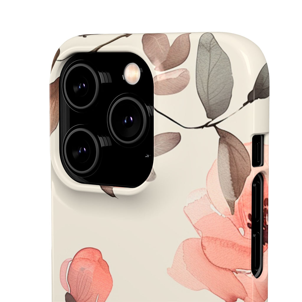 Floral Snap Phone Case — Blush Watercolor Poppies