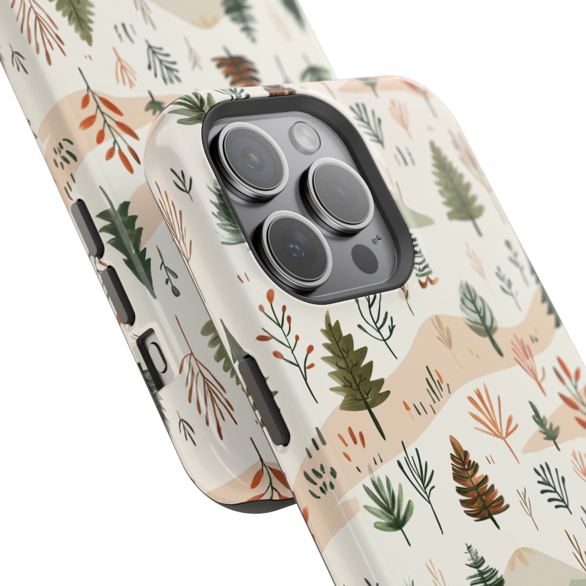Magnetic Impact-Resistant Phone Case — Woodland Trees Pattern