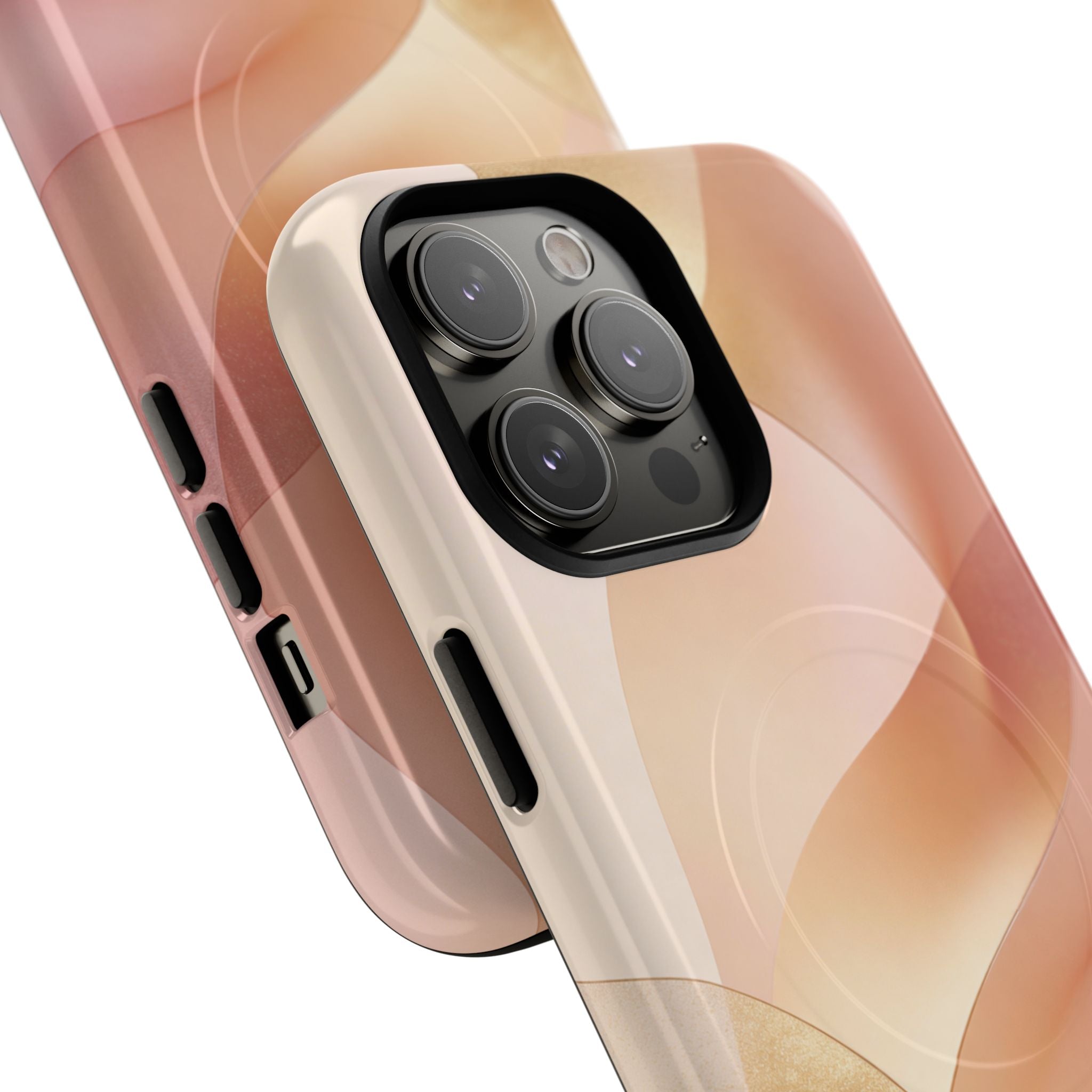 Magnetic Tough Phone Case — Abstract Peach Wave Armor