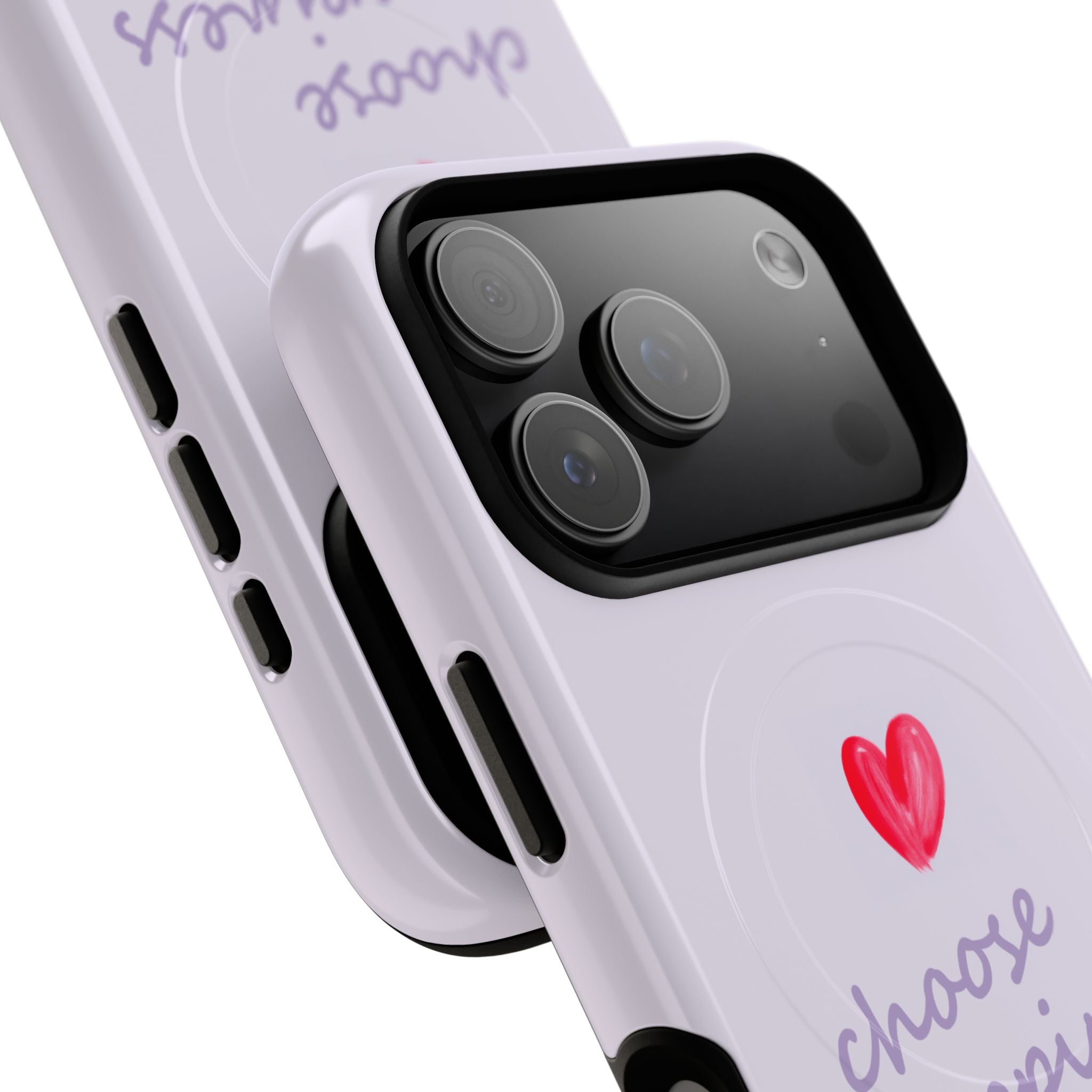 Tough Magnetic Case — "Choose Happiness" Heart Phone Cover