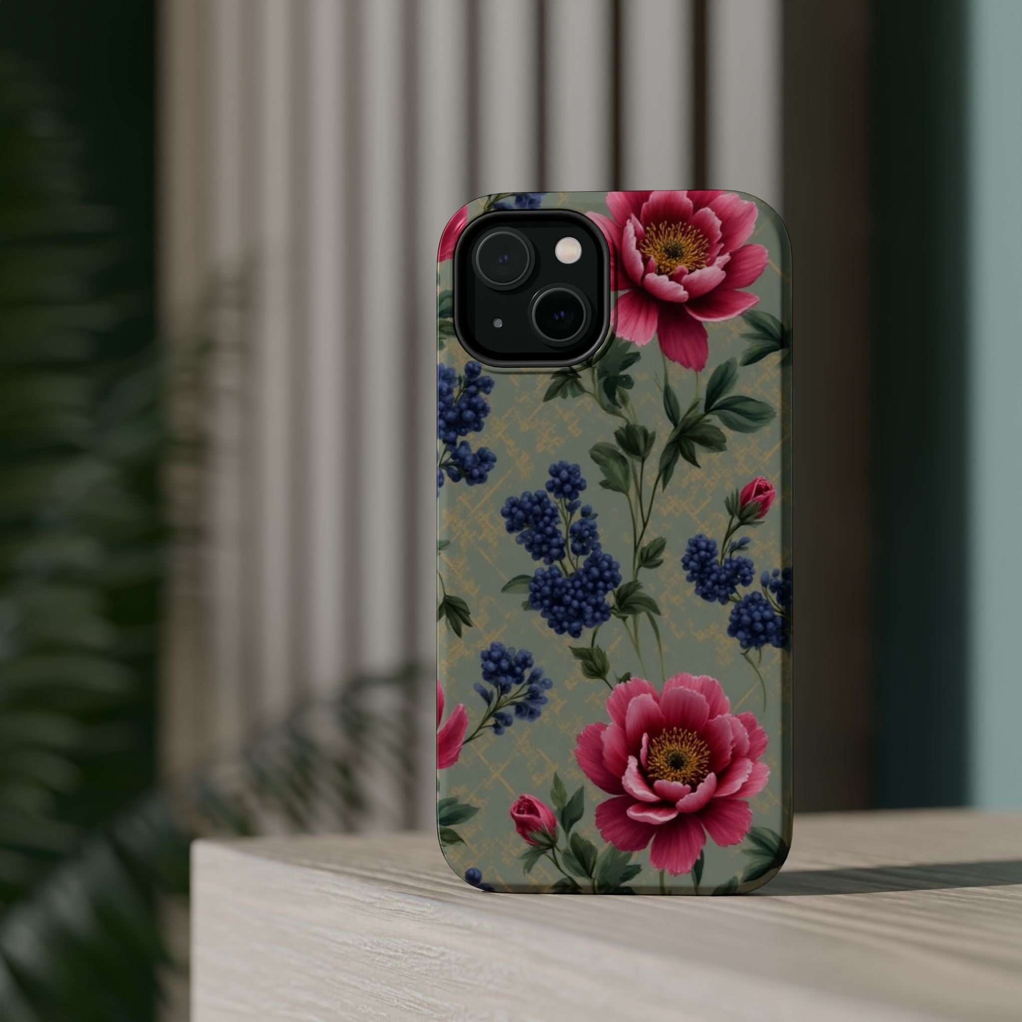 Floral Vintage Magnetic Impact-Resistant Phone Case