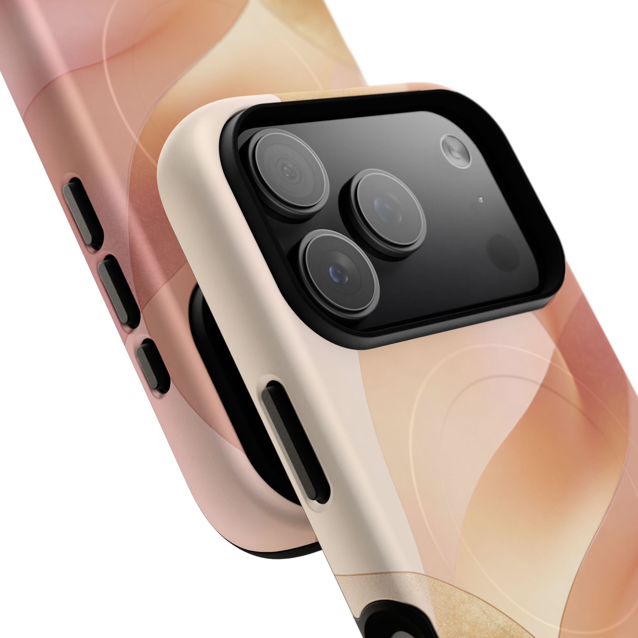 Magnetic Tough Phone Case — Abstract Peach Wave Armor