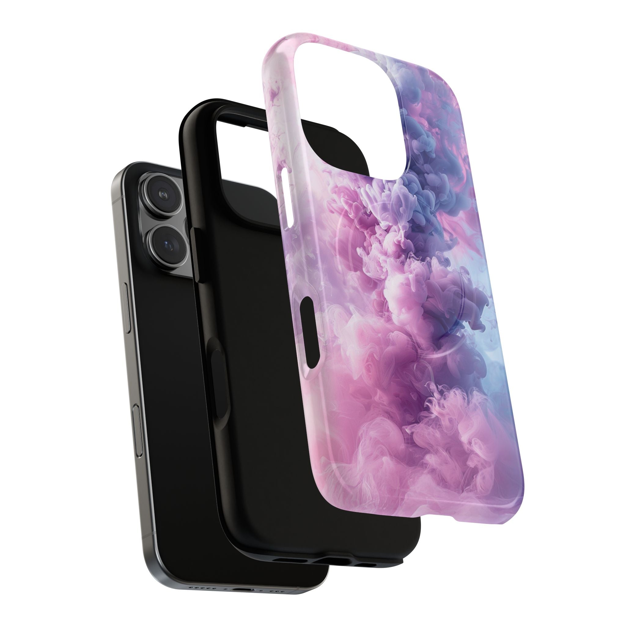 Magnetic Tough Phone Case — Pink & Purple Cloud Smoke Design