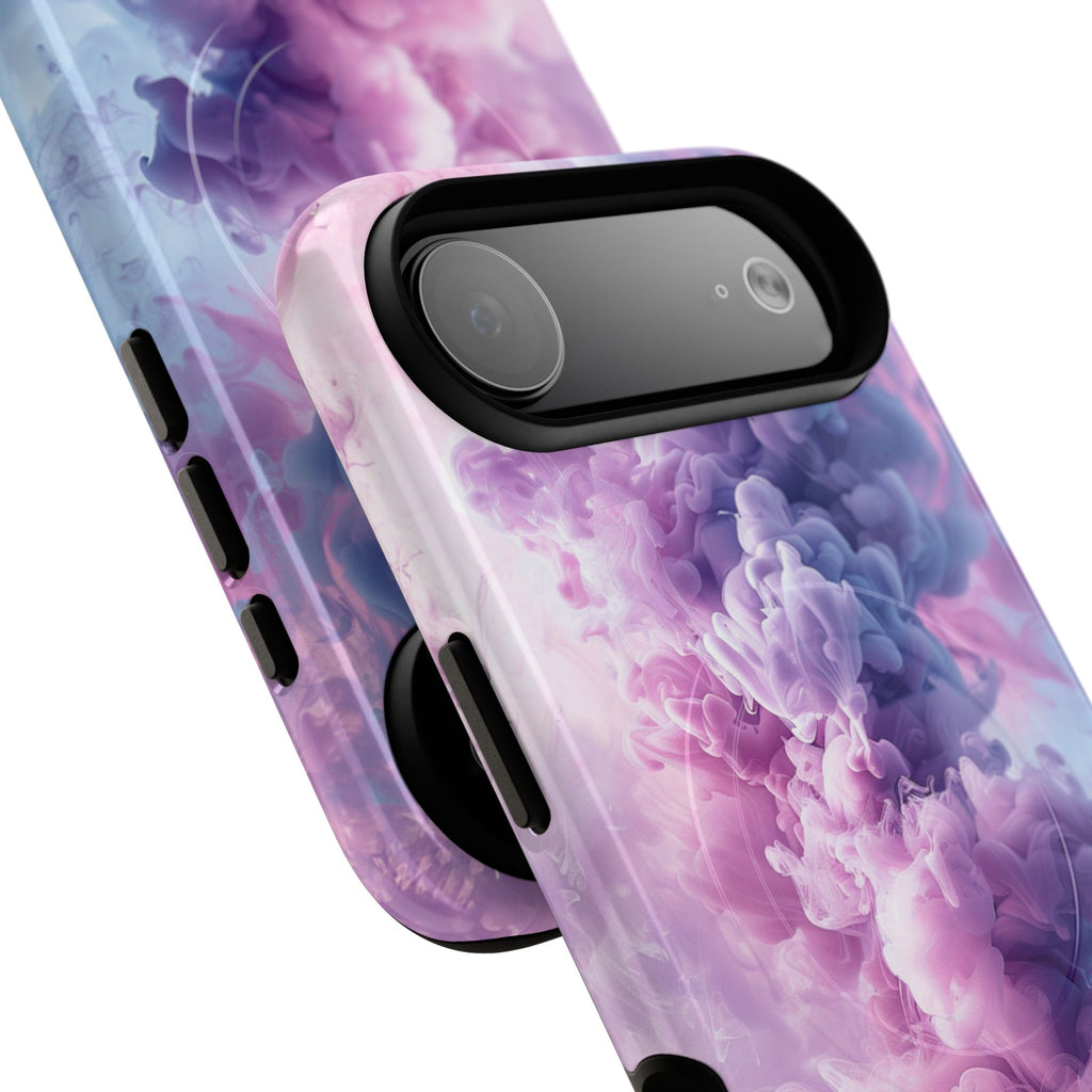 Magnetic Tough Phone Case — Pink & Purple Cloud Smoke Design