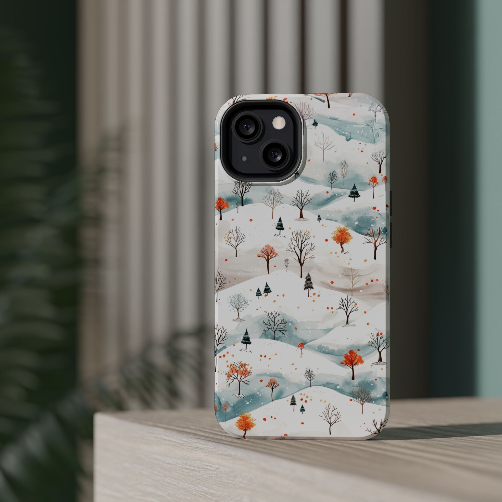 Winter Woodland Magnetic Phone Case — Impact-Resistant MagSafe-Compatible