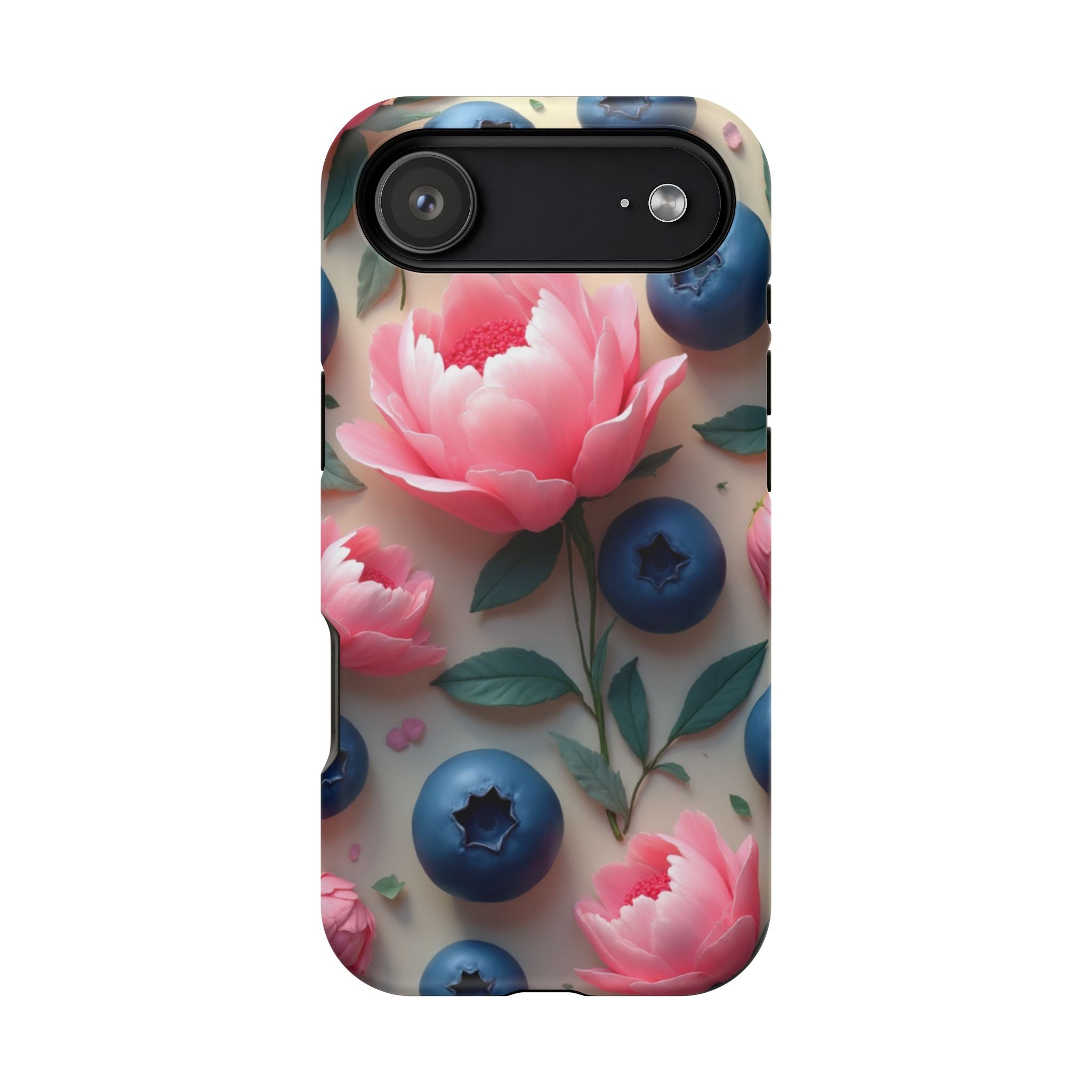 Floral Blueberry Phone Case — Magnetic Impact-Resistant