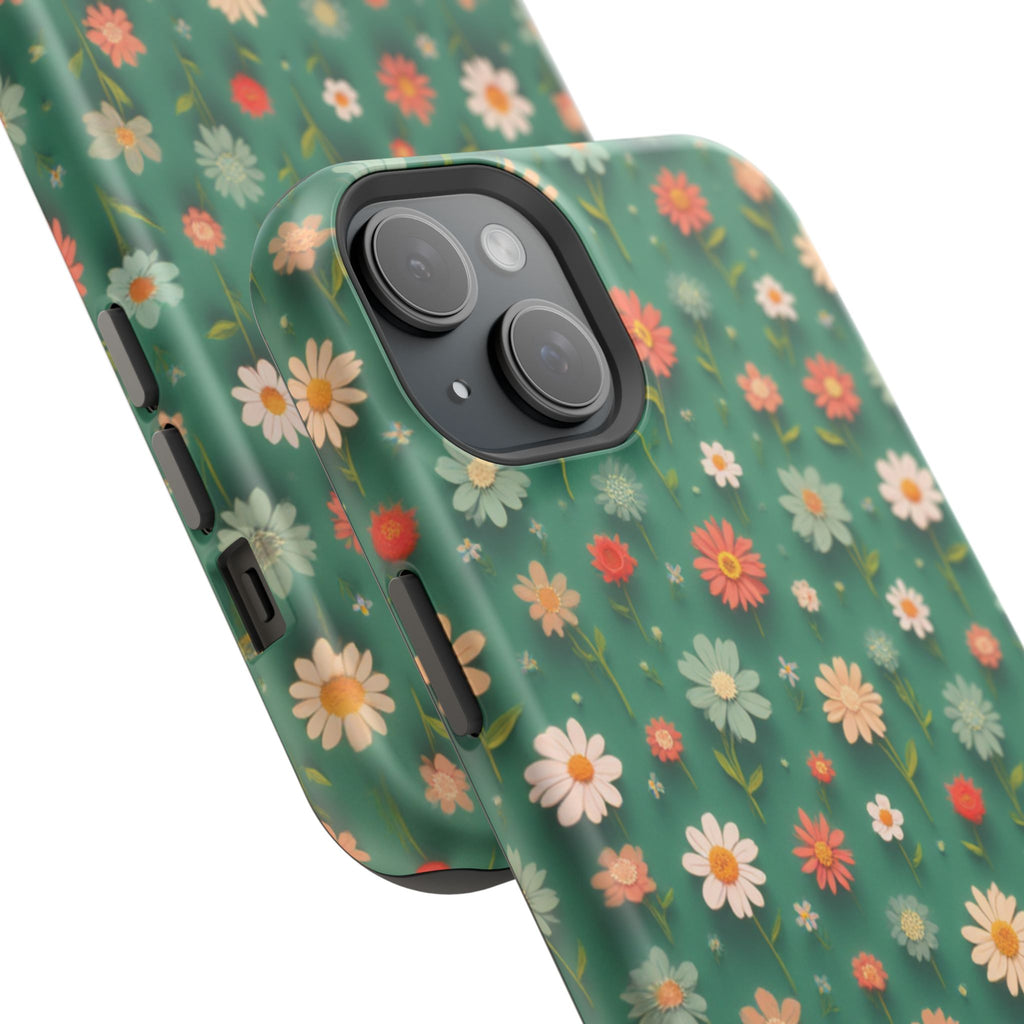 Floral Daisy Magnetic Impact-Resistant Phone Case