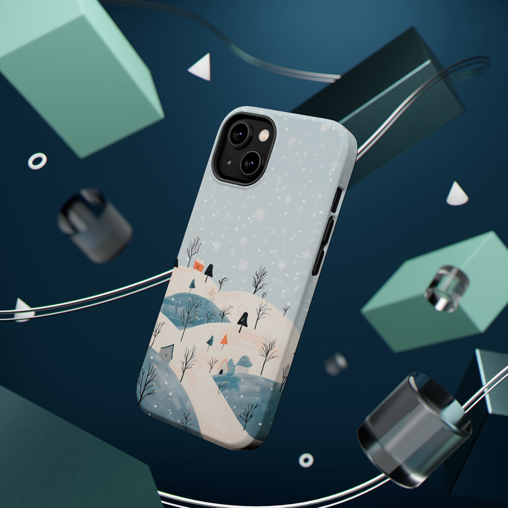 Winter Snowy Hills Magnetic Impact Phone Case — Cute Scenic Landscape iPhone Cover