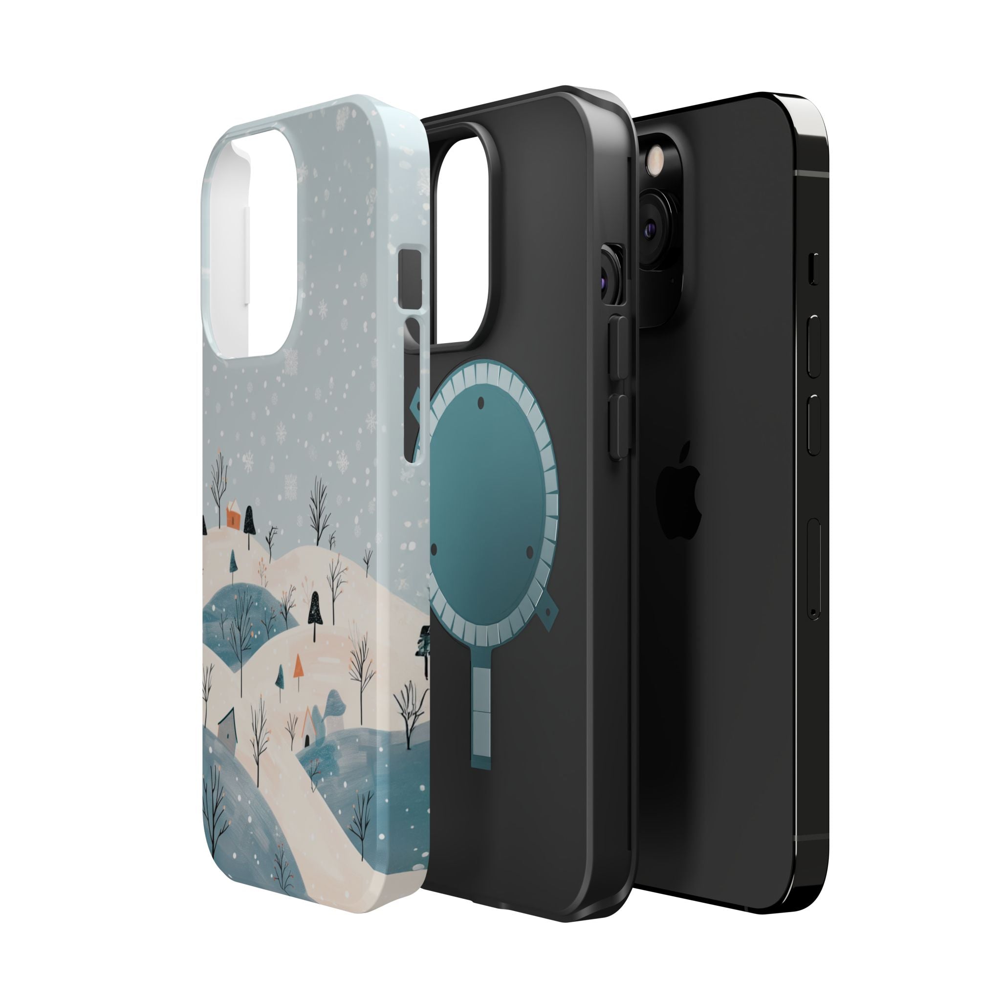 Winter Snowy Hills Magnetic Impact Phone Case — Cute Scenic Landscape iPhone Cover