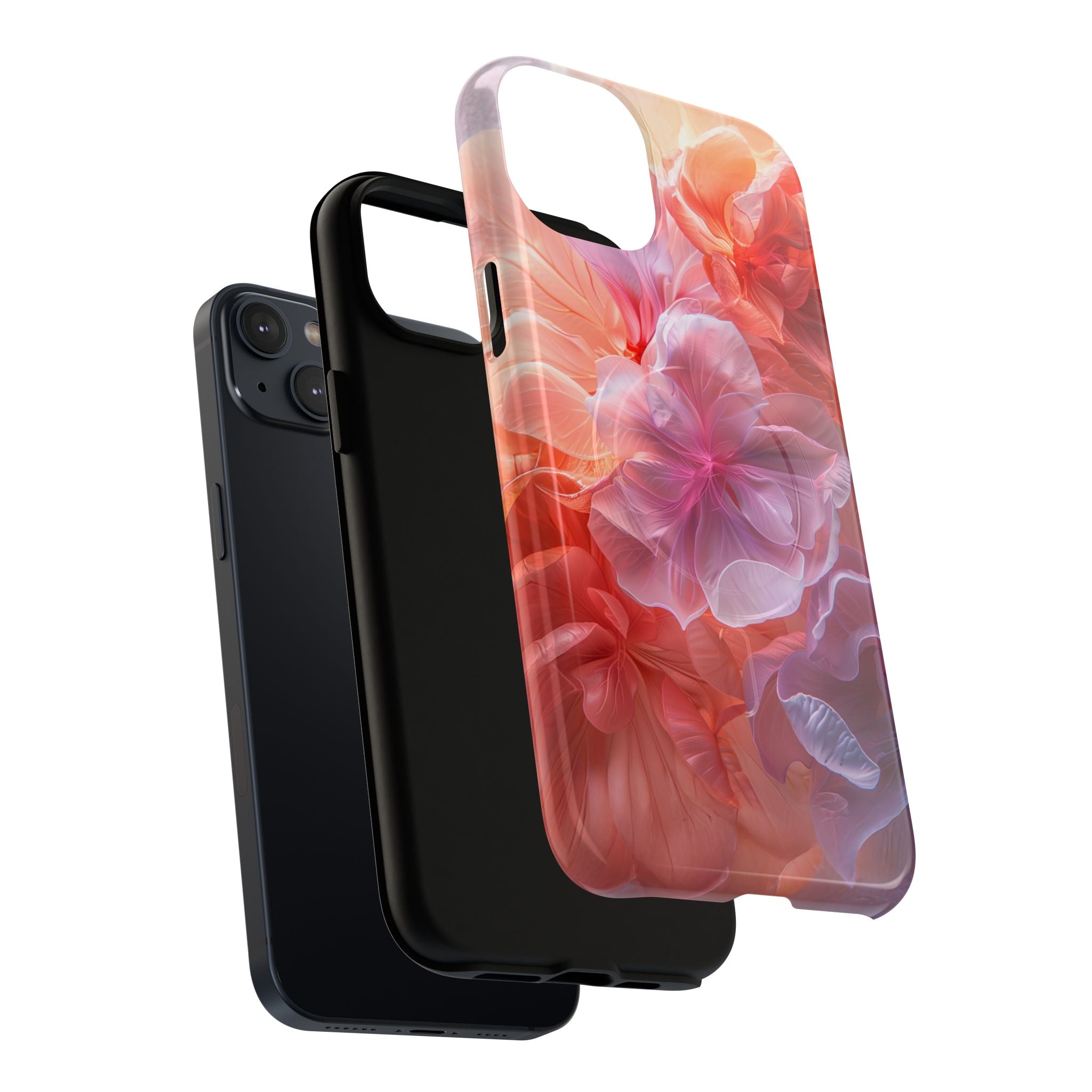 Floral Dream Tough Magnetic Phone Case — Pink Peach Petal Design