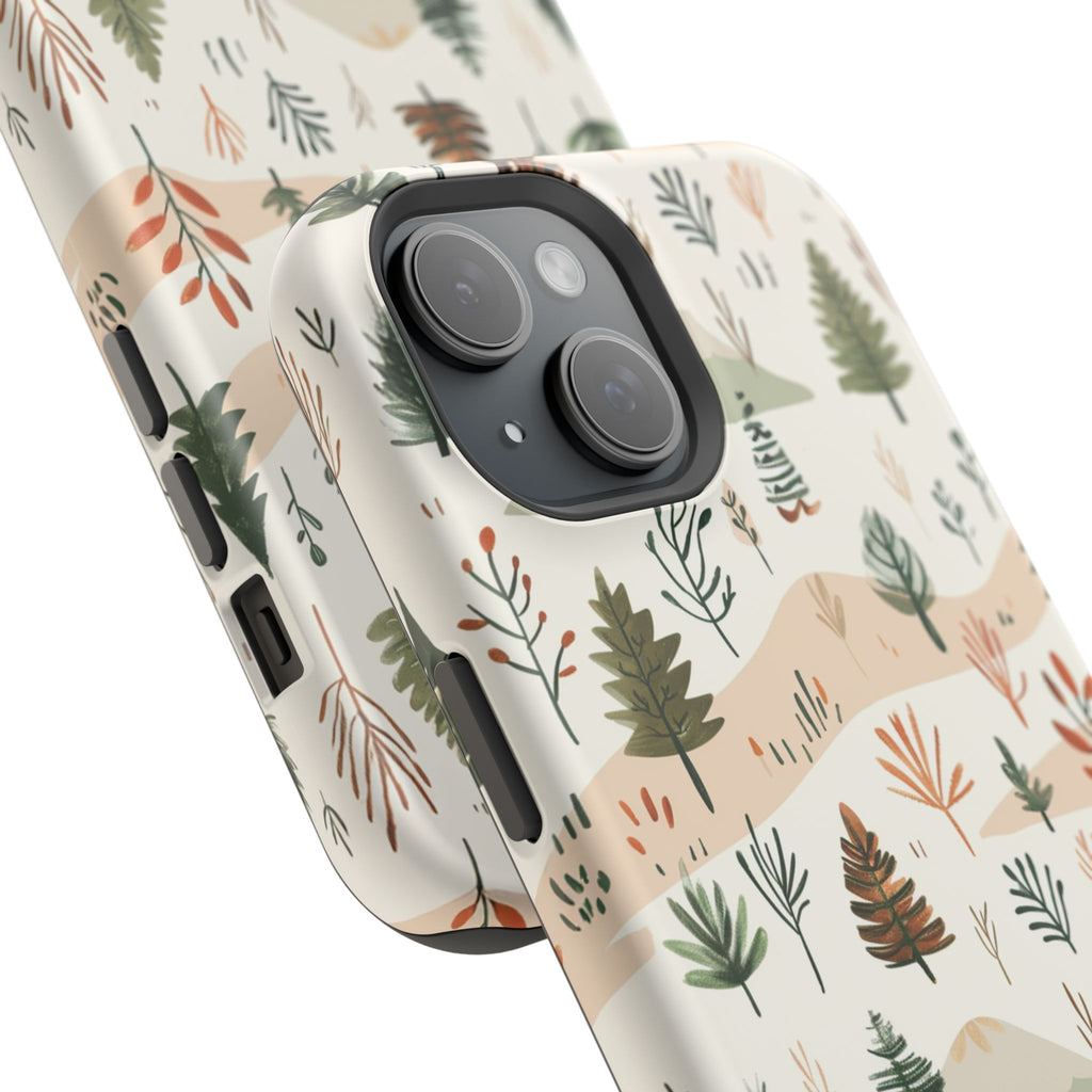 Magnetic Impact-Resistant Phone Case — Woodland Trees Pattern