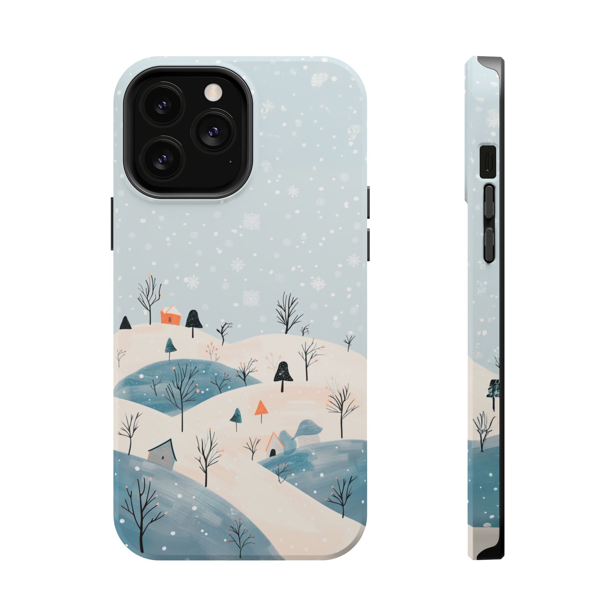 Winter Snowy Hills Magnetic Impact Phone Case — Cute Scenic Landscape iPhone Cover