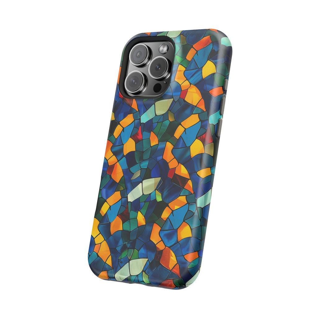 Stained Glass Mosaic Magnetic Impact Phone Case — Durable Protective Cover
