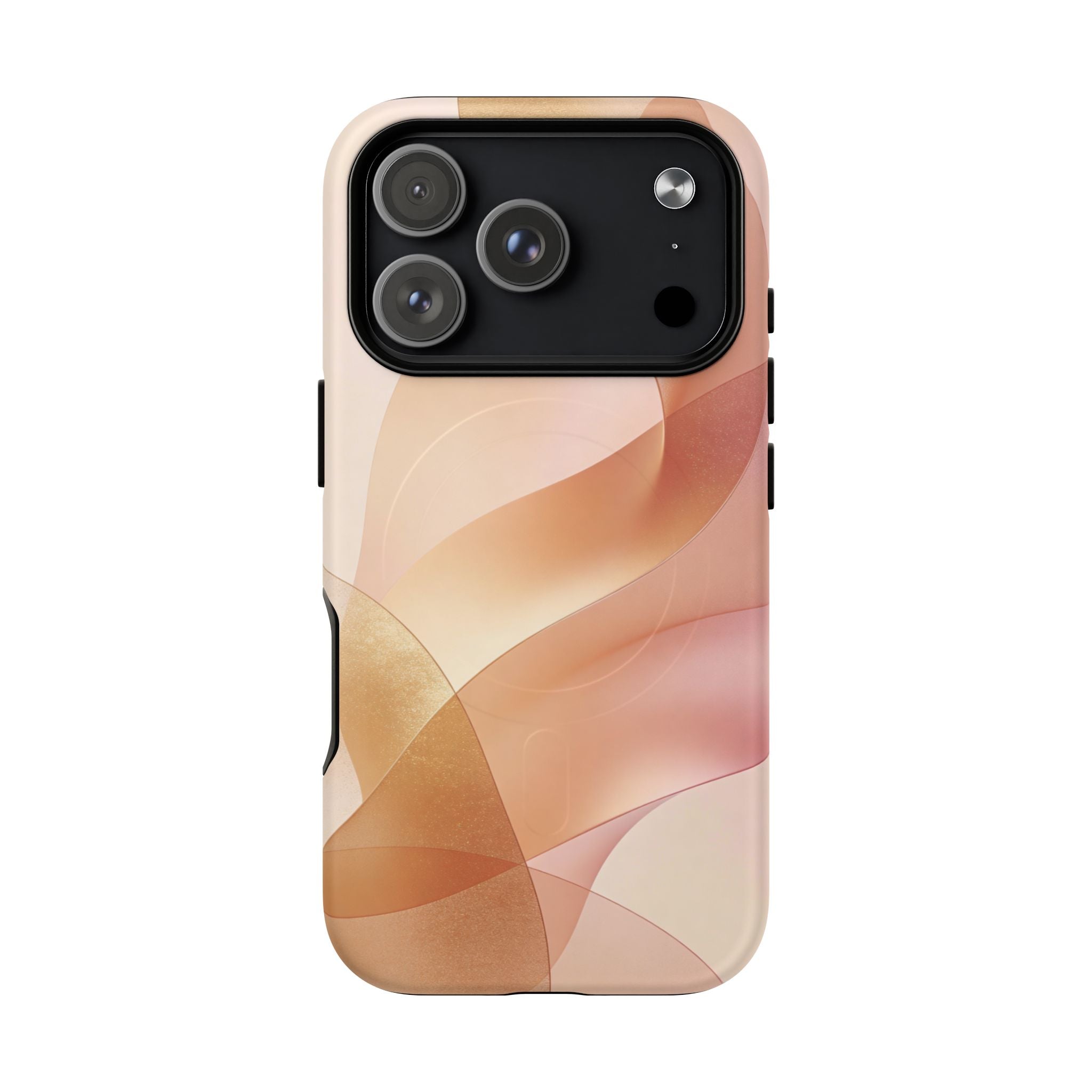Magnetic Tough Phone Case — Abstract Peach Wave Armor