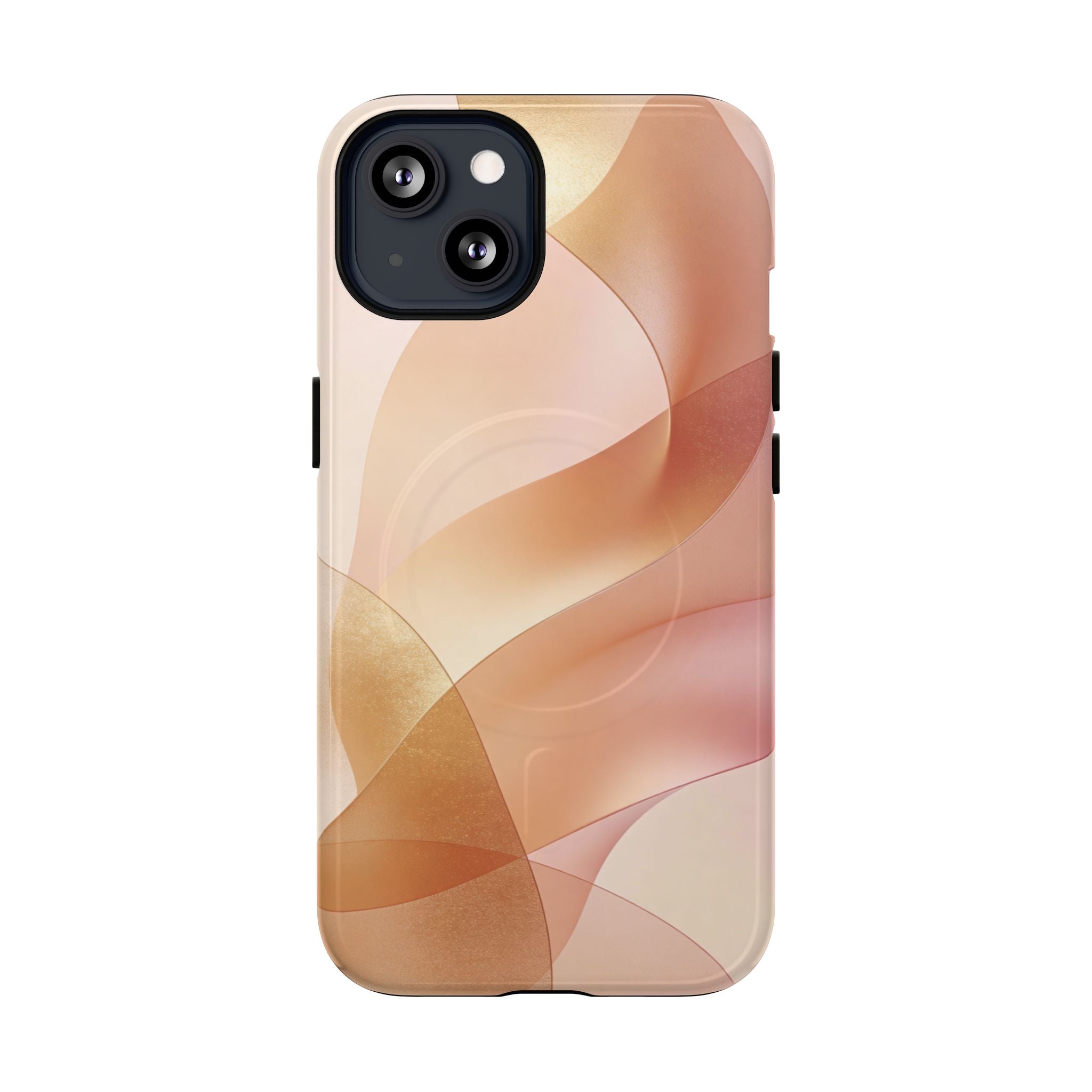 Magnetic Tough Phone Case — Abstract Peach Wave Armor