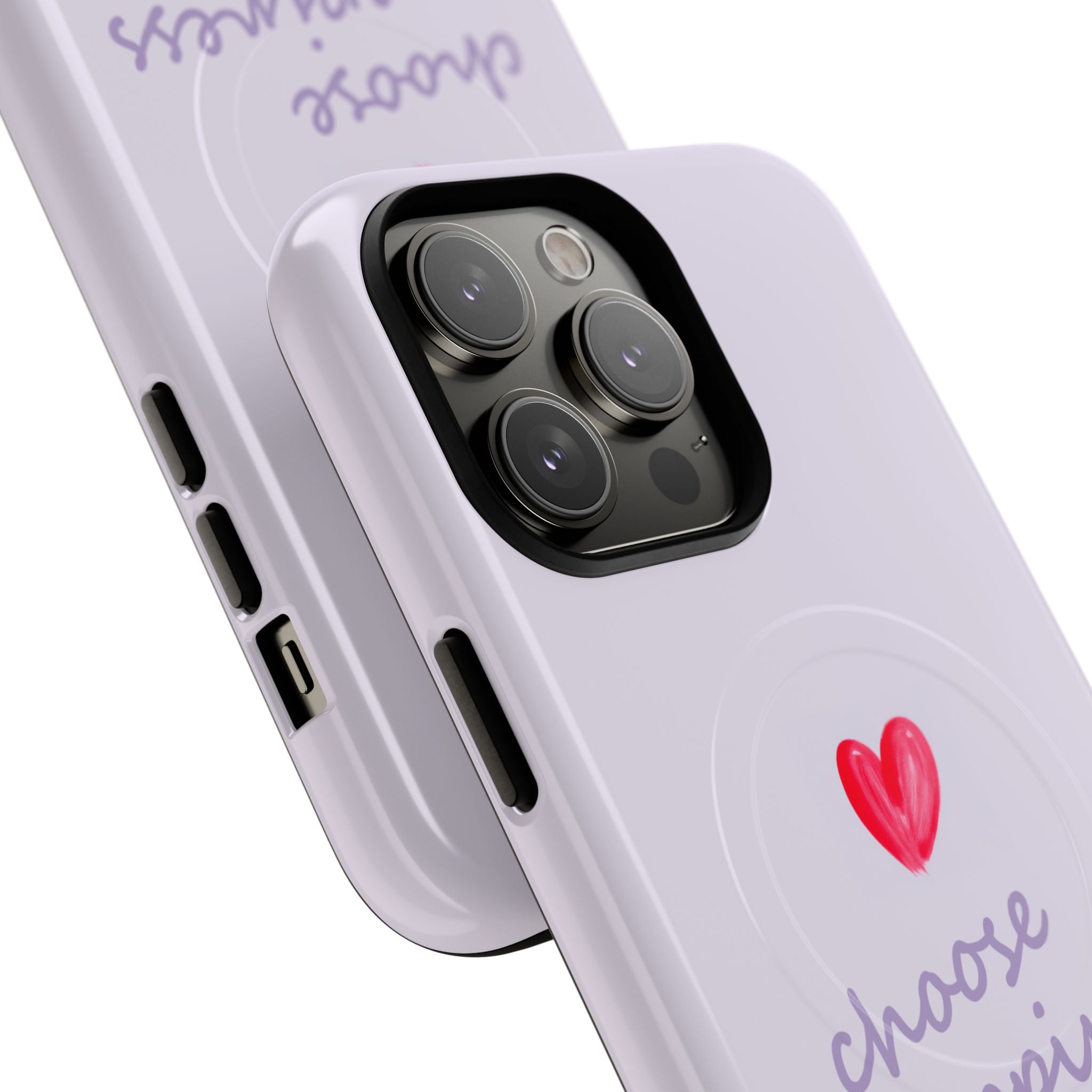 Tough Magnetic Case — "Choose Happiness" Heart Phone Cover