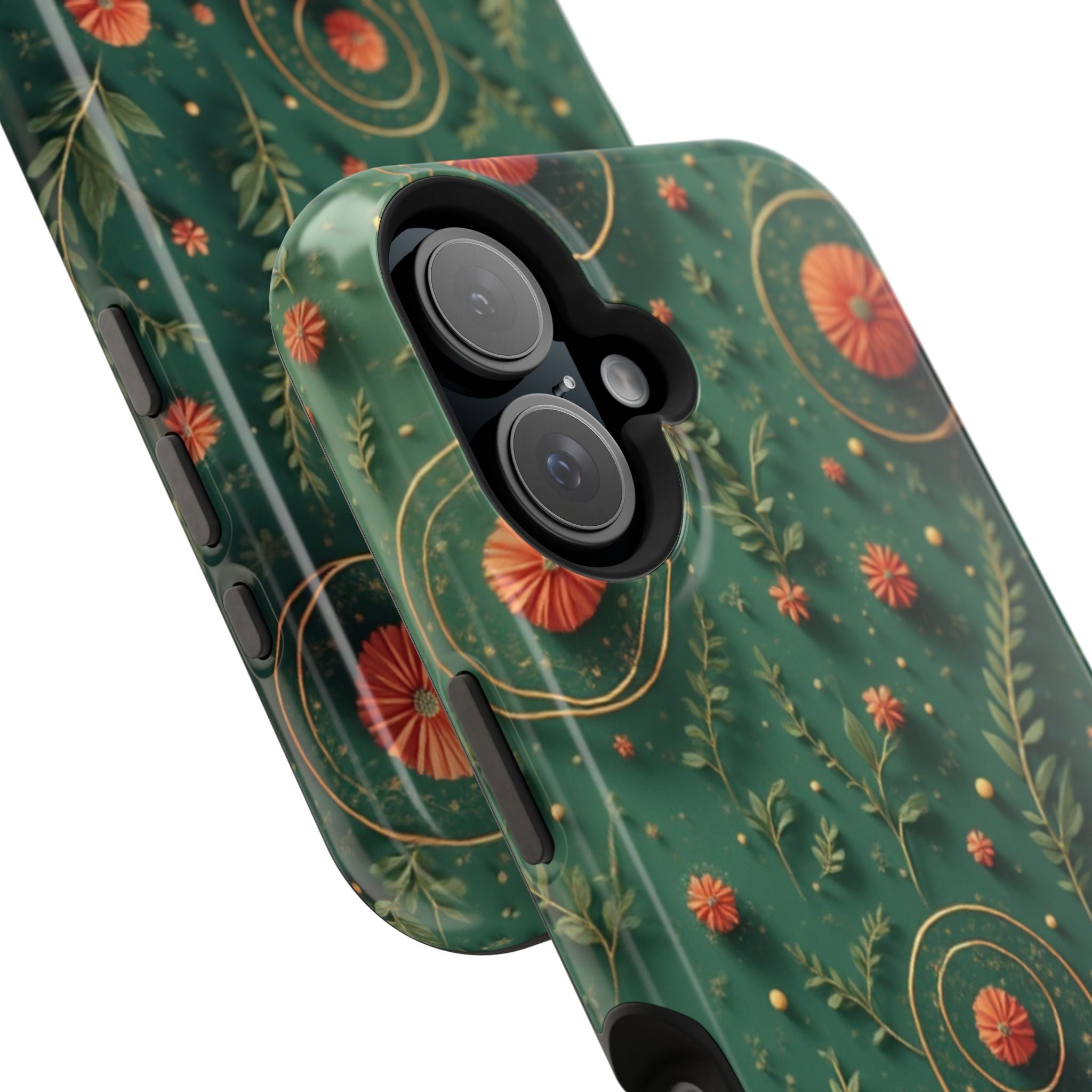 Floral Green Magnetic Impact Phone Case — Protective Botanical Design