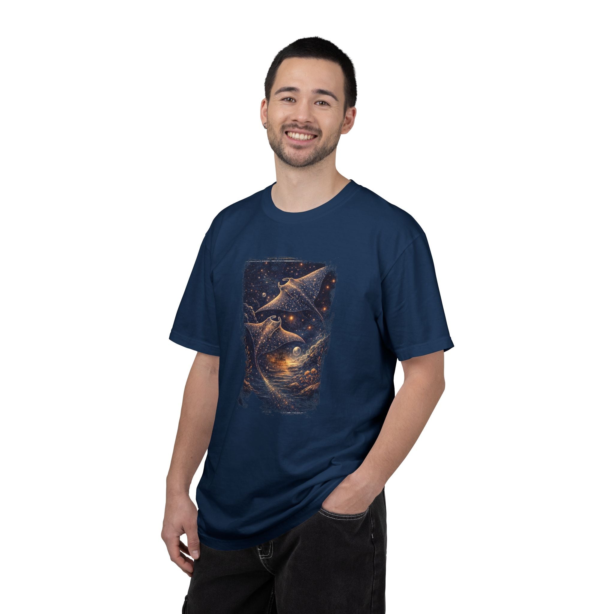 Cosmic Dolphin Night Sky T-Shirt