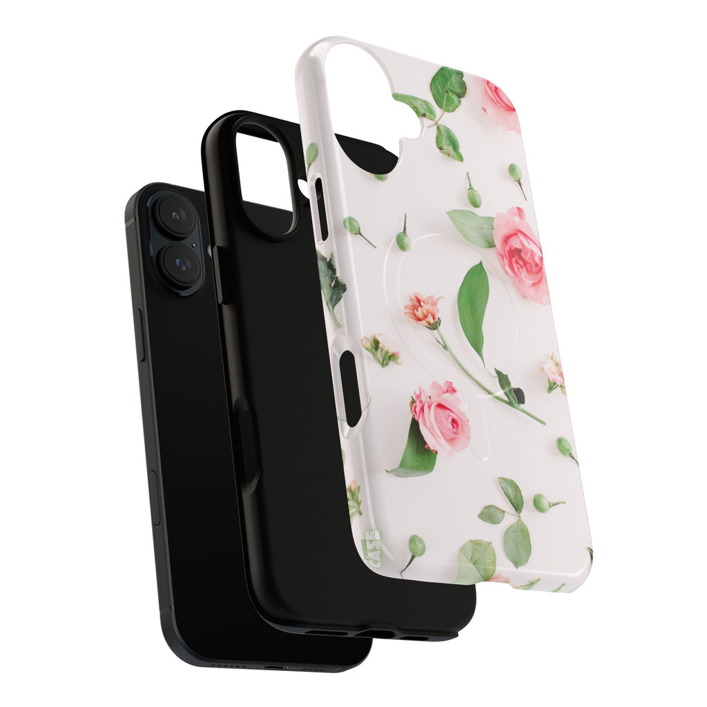 Floral Rose Tough Magnetic Phone Case