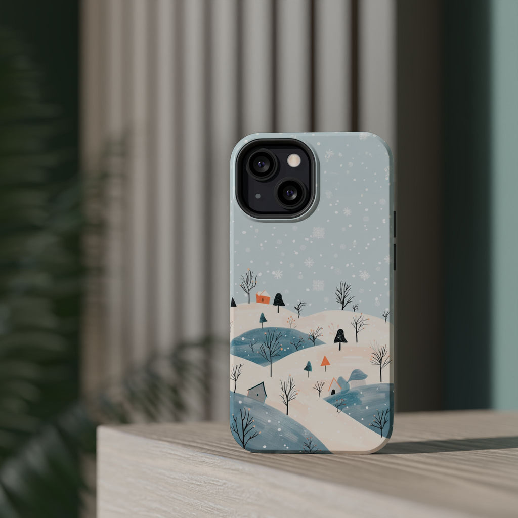 Winter Snowy Hills Magnetic Impact Phone Case — Cute Scenic Landscape iPhone Cover
