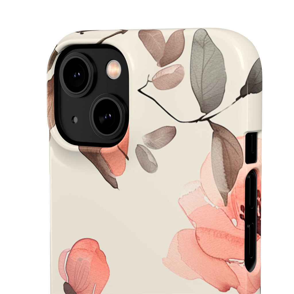 Floral Snap Phone Case — Blush Watercolor Poppies