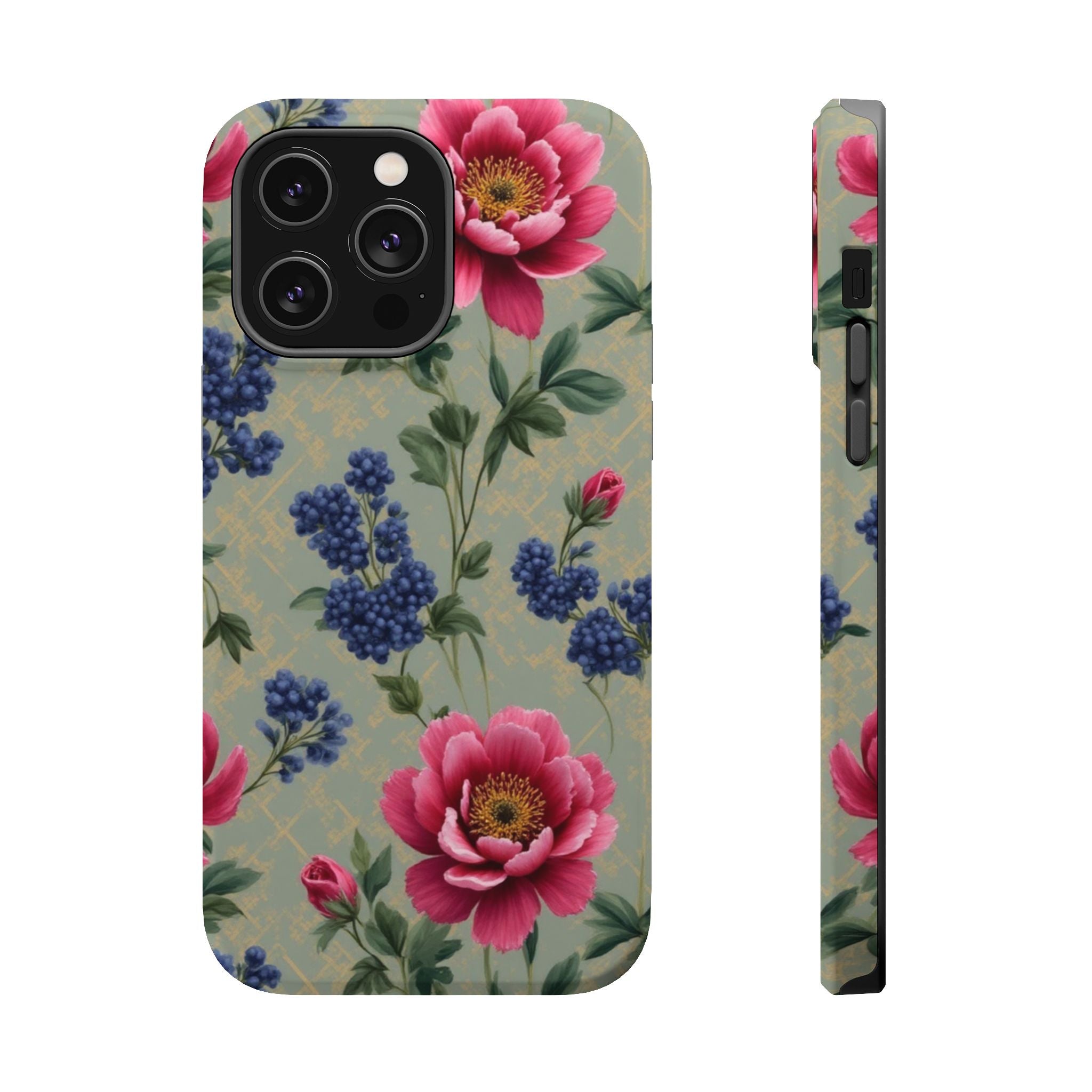 Floral Vintage Magnetic Impact-Resistant Phone Case