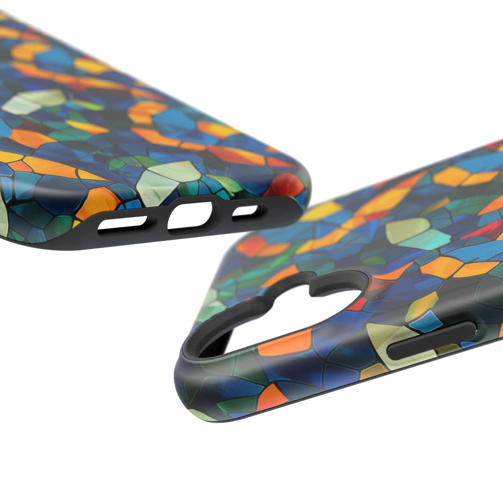 Stained Glass Mosaic Magnetic Impact Phone Case — Durable Protective Cover