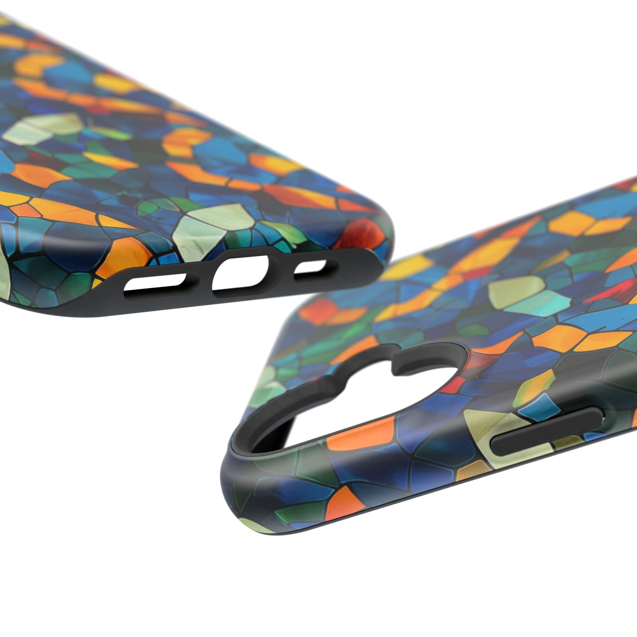 Stained Glass Mosaic Magnetic Impact Phone Case — Durable Protective Cover