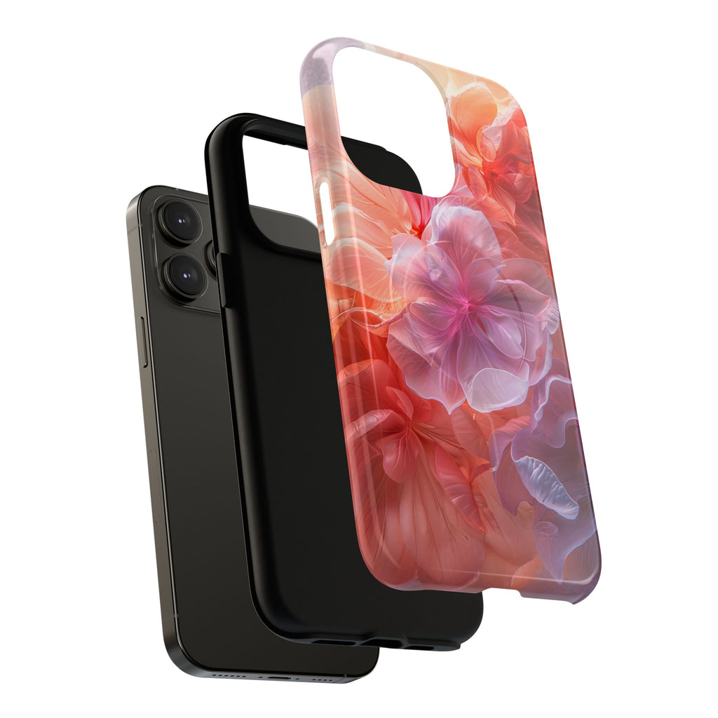 Floral Dream Tough Magnetic Phone Case — Pink Peach Petal Design