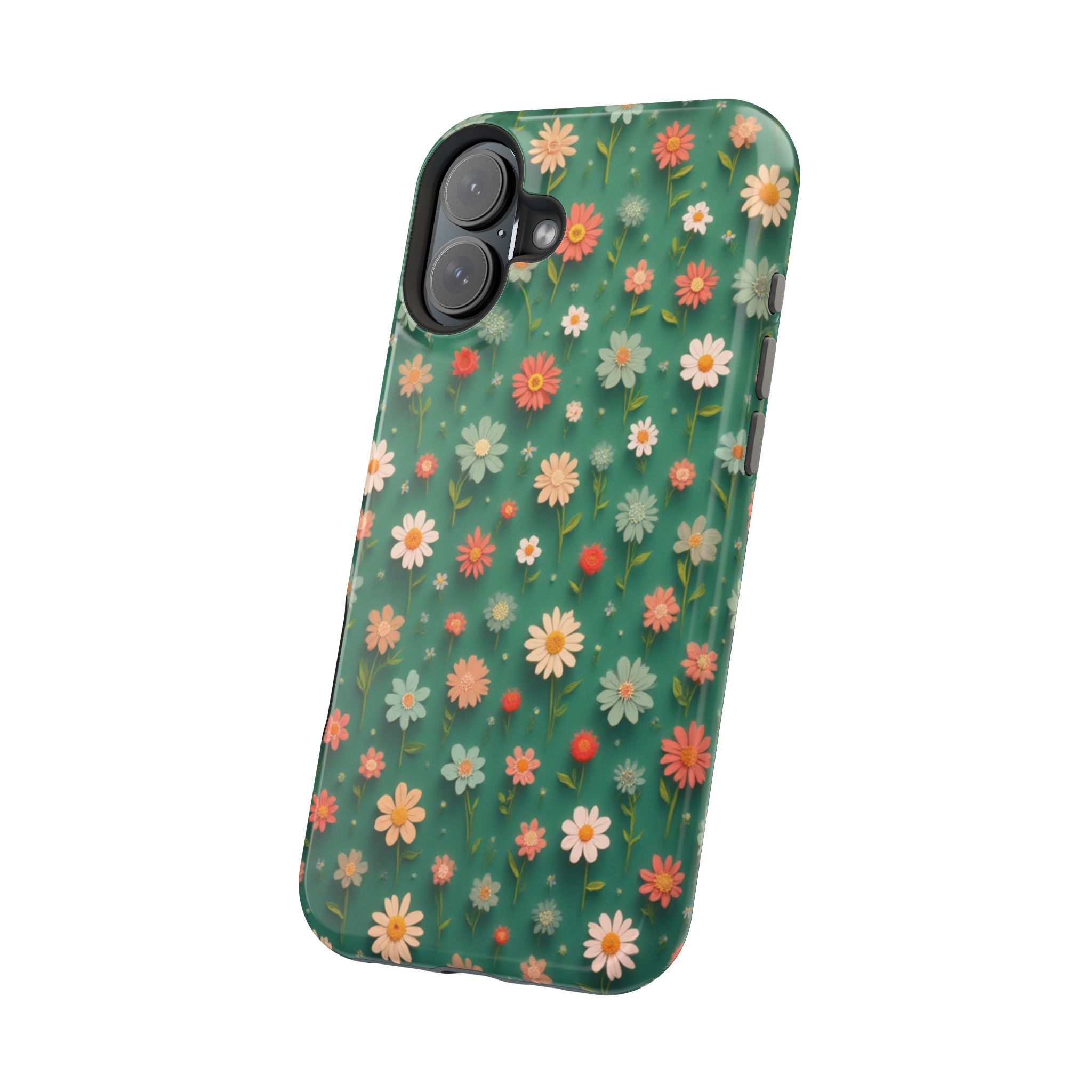 Floral Daisy Magnetic Impact-Resistant Phone Case